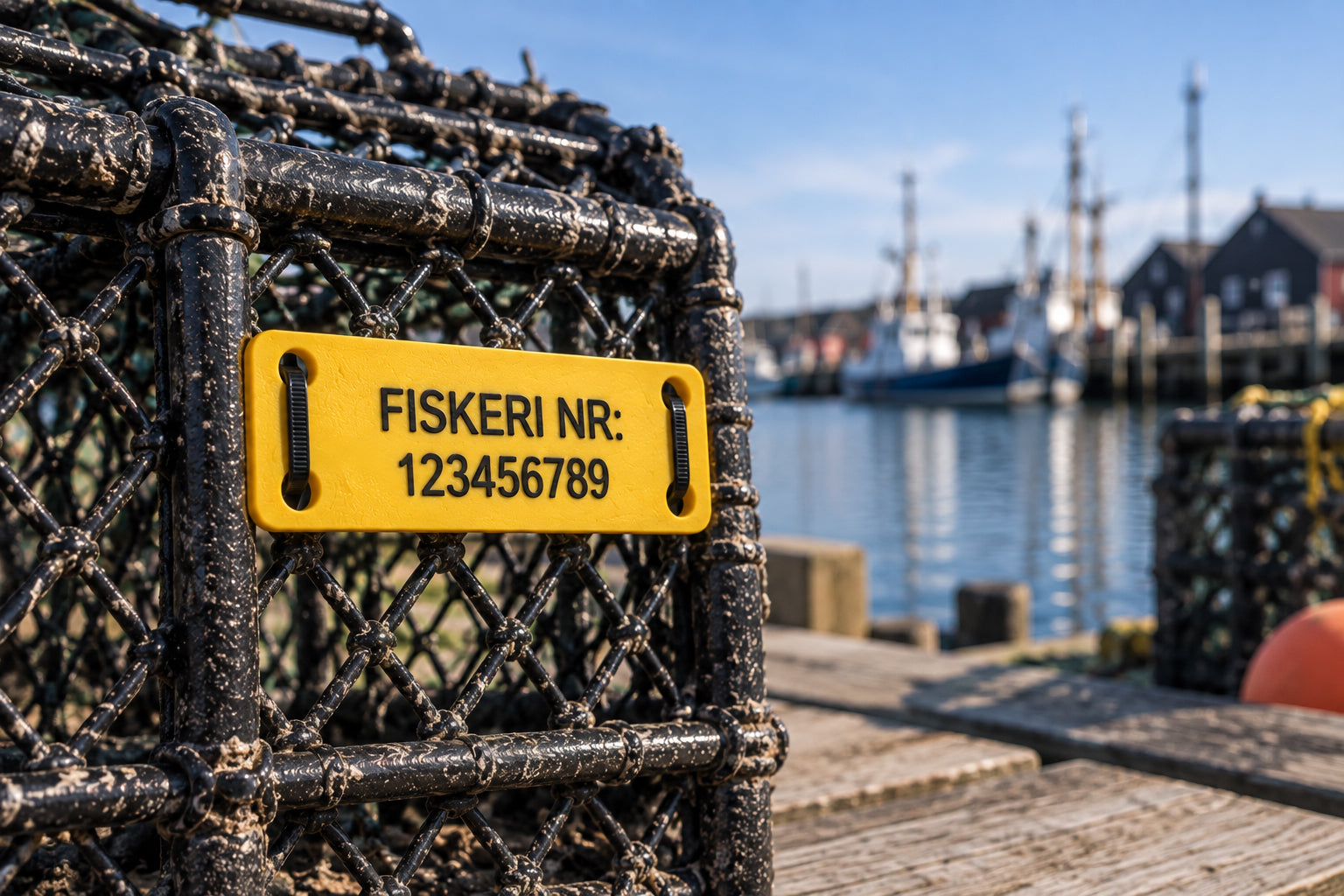 Mærke til tejner, garn og fiskeredskaber
