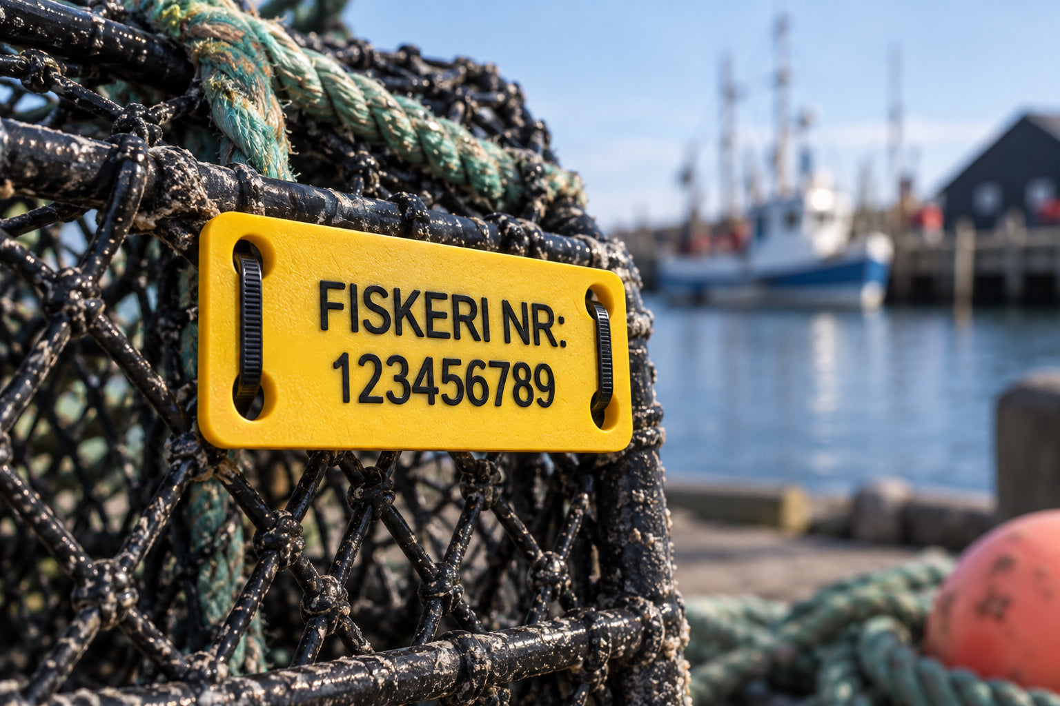 Mærke til tejner, garn og fiskeredskaber
